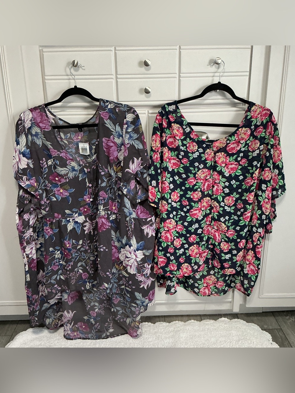 Bundle 2 TORRID 5X Sheer Floral Tops